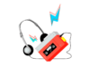 Top of something with blocks